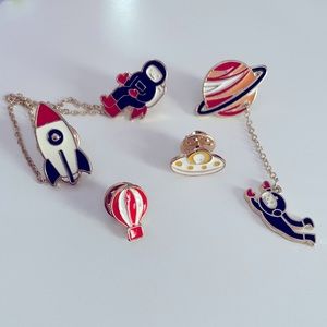 Space Craft Enamel Pins